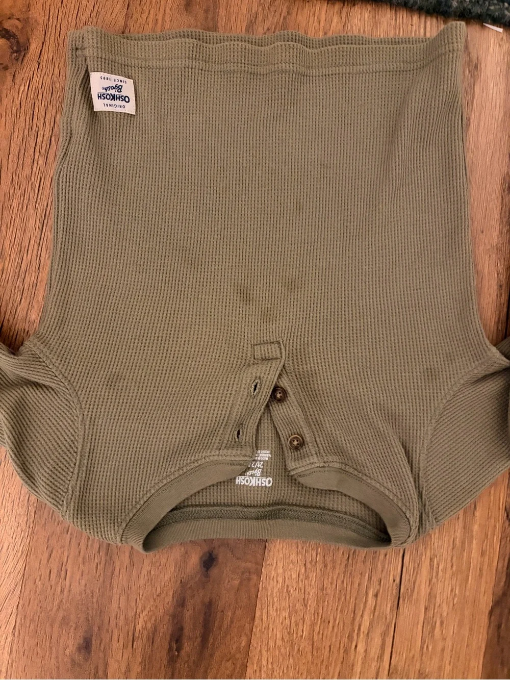 OshKosh B'gosh Beige Waffle Henley Top